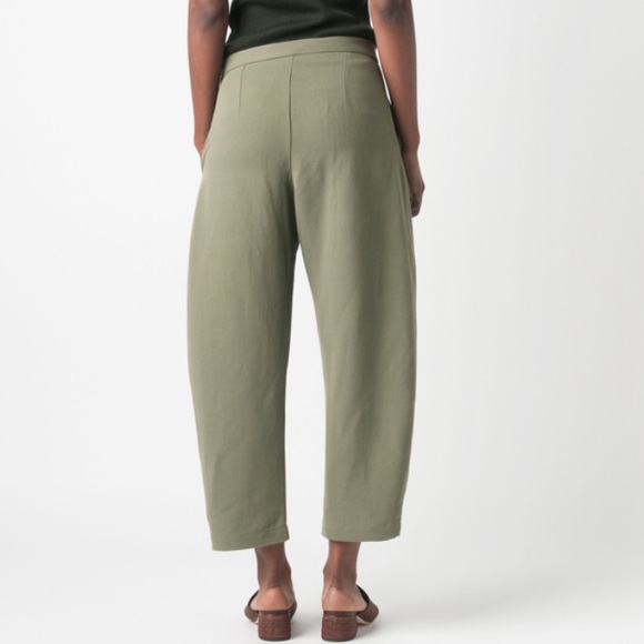 SAMUJI - Linen Wide Leg trouser Army Green, Small - Picture 7 of 7